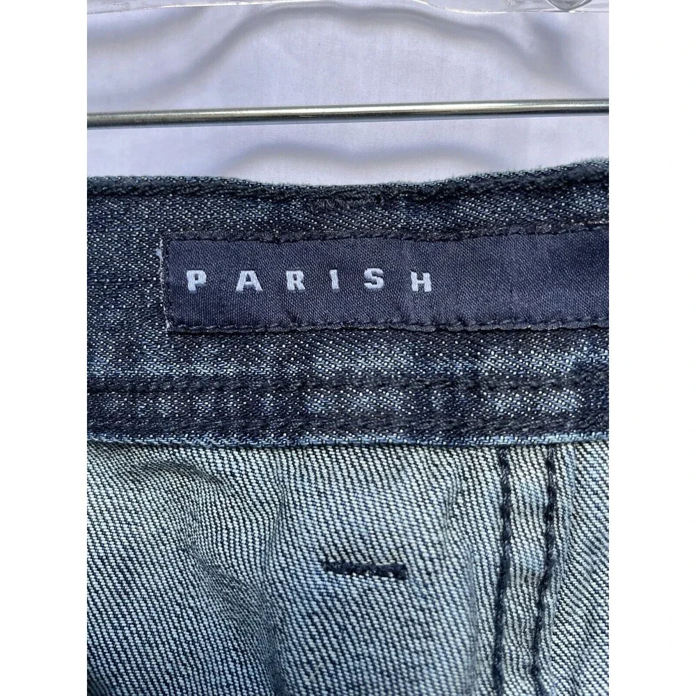 Parish Nation Men’s Patched Embroidered Distressed Jeans Size 40x35